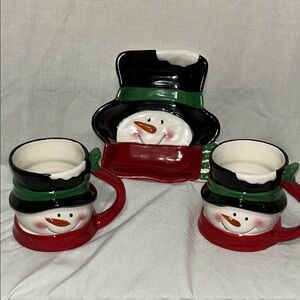 ❄️Snowman Mug and candy dish set